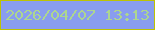 文字の大きさ：5、枠の色：bdc303、背景の色：899def、文字の色：add68f 無料ブログパーツのブログ時計