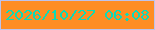 文字の大きさ：3、枠の色：bdc3eb、背景の色：fe8d23、文字の色：0ddab7 無料ブログパーツのブログ時計
