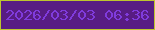 文字の大きさ：1、枠の色：bdc52e、背景の色：581c83、文字の色：803bdc 無料ブログパーツのブログ時計