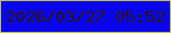 文字の大きさ：1、枠の色：bdc63e、背景の色：0a04ee、文字の色：2b1318 無料ブログパーツのブログ時計