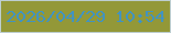 文字の大きさ：1、枠の色：bdced0、背景の色：939838、文字の色：4293c0 無料ブログパーツのブログ時計