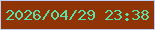 文字の大きさ：3、枠の色：bdcef7、背景の色：913403、文字の色：5edda6 無料ブログパーツのブログ時計