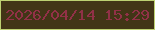 文字の大きさ：1、枠の色：bdd171、背景の色：423516、文字の色：913147 無料ブログパーツのブログ時計