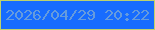文字の大きさ：3、枠の色：bdd26d、背景の色：176cfe、文字の色：659bdd 無料ブログパーツのブログ時計