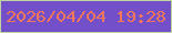 文字の大きさ：5、枠の色：bdd49e、背景の色：744fca、文字の色：f07759 無料ブログパーツのブログ時計