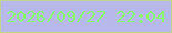 文字の大きさ：1、枠の色：bdd58f、背景の色：b7b9ea、文字の色：86f96f 無料ブログパーツのブログ時計
