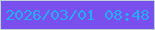 文字の大きさ：1、枠の色：bdd5d8、背景の色：7950ed、文字の色：27abf5 無料ブログパーツのブログ時計