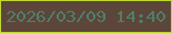 文字の大きさ：1、枠の色：bdd82b、背景の色：5c4539、文字の色：4e7f6a 無料ブログパーツのブログ時計