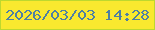 文字の大きさ：1、枠の色：bdd82f、背景の色：f9e92f、文字の色：4e80a3 無料ブログパーツのブログ時計
