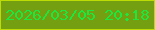 文字の大きさ：3、枠の色：bddb05、背景の色：749f10、文字の色：1de63d 無料ブログパーツのブログ時計