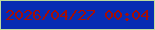 文字の大きさ：2、枠の色：bddc9d、背景の色：072cb3、文字の色：a60e06 無料ブログパーツのブログ時計
