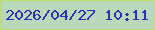 文字の大きさ：2、枠の色：bdde67、背景の色：b9daba、文字の色：2f2fb8 無料ブログパーツのブログ時計