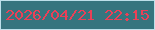 文字の大きさ：5、枠の色：bde0e9、背景の色：36757e、文字の色：eb4057 無料ブログパーツのブログ時計