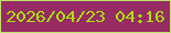 文字の大きさ：5、枠の色：bde269、背景の色：972b63、文字の色：aae10b 無料ブログパーツのブログ時計