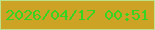 文字の大きさ：4、枠の色：bde28a、背景の色：cda325、文字の色：35d322 無料ブログパーツのブログ時計