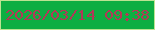 文字の大きさ：1、枠の色：bde392、背景の色：0eae42、文字の色：b33857 無料ブログパーツのブログ時計