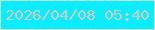 文字の大きさ：1、枠の色：bde8c7、背景の色：0becfd、文字の色：cccdc0 無料ブログパーツのブログ時計