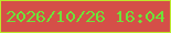 文字の大きさ：1、枠の色：bde92b、背景の色：d54f48、文字の色：6ee239 無料ブログパーツのブログ時計