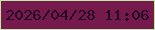 文字の大きさ：2、枠の色：bde9a4、背景の色：76194c、文字の色：220925 無料ブログパーツのブログ時計