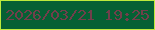 文字の大きさ：1、枠の色：bdea3c、背景の色：056034、文字の色：713f4b 無料ブログパーツのブログ時計