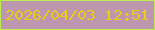 文字の大きさ：3、枠の色：bded51、背景の色：bd97ae、文字の色：eacb1a 無料ブログパーツのブログ時計