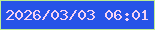 文字の大きさ：2、枠の色：bdee92、背景の色：2754e8、文字の色：f6d2f3 無料ブログパーツのブログ時計