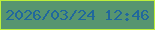 文字の大きさ：5、枠の色：bdef3c、背景の色：579570、文字の色：20689d 無料ブログパーツのブログ時計