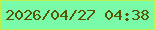 文字の大きさ：1、枠の色：bdef4d、背景の色：7afbaa、文字の色：585602 無料ブログパーツのブログ時計