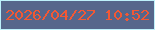 文字の大きさ：1、枠の色：bdf0fa、背景の色：56668b、文字の色：f25834 無料ブログパーツのブログ時計
