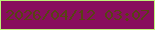 文字の大きさ：4、枠の色：bdf379、背景の色：880e5d、文字の色：584314 無料ブログパーツのブログ時計