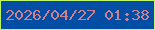 文字の大きさ：5、枠の色：bdf667、背景の色：034ea5、文字の色：d0808d 無料ブログパーツのブログ時計
