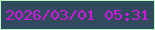 文字の大きさ：4、枠の色：bdf6c9、背景の色：304b5e、文字の色：d018de 無料ブログパーツのブログ時計