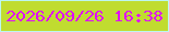 文字の大きさ：5、枠の色：bdf6f0、背景の色：c0dc30、文字の色：e00ef9 無料ブログパーツのブログ時計