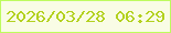 文字の大きさ：5、枠の色：bdfb5e、背景の色：f9fce5、文字の色：b3d11f 無料ブログパーツのブログ時計