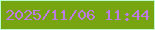 文字の大きさ：2、枠の色：bdfbcc、背景の色：77a411、文字の色：bd7cdf 無料ブログパーツのブログ時計