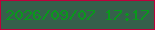 文字の大きさ：2、枠の色：be013b、背景の色：36604b、文字の色：09981c 無料ブログパーツのブログ時計