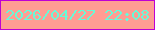 文字の大きさ：1、枠の色：be01d4、背景の色：ff9d93、文字の色：68fad8 無料ブログパーツのブログ時計