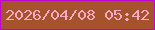 文字の大きさ：1、枠の色：be04cf、背景の色：a5522d、文字の色：f5a9c3 無料ブログパーツのブログ時計