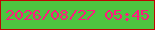 文字の大きさ：4、枠の色：be0502、背景の色：4ec440、文字の色：ff197f 無料ブログパーツのブログ時計