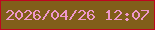文字の大きさ：5、枠の色：be0620、背景の色：815e1a、文字の色：ee98cb 無料ブログパーツのブログ時計
