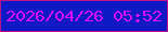 文字の大きさ：4、枠の色：be1289、背景の色：0e19c6、文字の色：db0ff2 無料ブログパーツのブログ時計