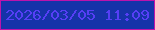 文字の大きさ：3、枠の色：be13ab、背景の色：1633a9、文字の色：563ff5 無料ブログパーツのブログ時計