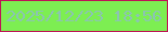 文字の大きさ：3、枠の色：be1456、背景の色：7dee52、文字の色：8bc4b2 無料ブログパーツのブログ時計