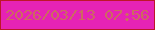 文字の大きさ：5、枠の色：be1628、背景の色：e623b4、文字の色：cd6a60 無料ブログパーツのブログ時計