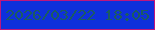 文字の大きさ：5、枠の色：be167d、背景の色：0e30db、文字の色：1b5b61 無料ブログパーツのブログ時計