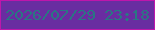 文字の大きさ：2、枠の色：be16ab、背景の色：692da1、文字の色：2a7683 無料ブログパーツのブログ時計