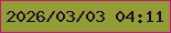 文字の大きさ：4、枠の色：be1973、背景の色：929e35、文字の色：23082b 無料ブログパーツのブログ時計