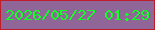 文字の大きさ：3、枠の色：be1d29、背景の色：906597、文字の色：12ff25 無料ブログパーツのブログ時計