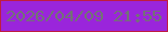 文字の大きさ：3、枠の色：be1d40、背景の色：9a25db、文字の色：737177 無料ブログパーツのブログ時計