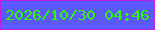 文字の大きさ：1、枠の色：be1ddf、背景の色：5c5afe、文字の色：2df90b 無料ブログパーツのブログ時計